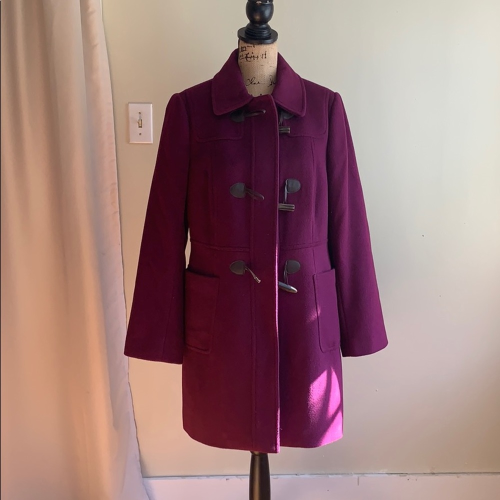 Talbots Plum Toggle Peacoat